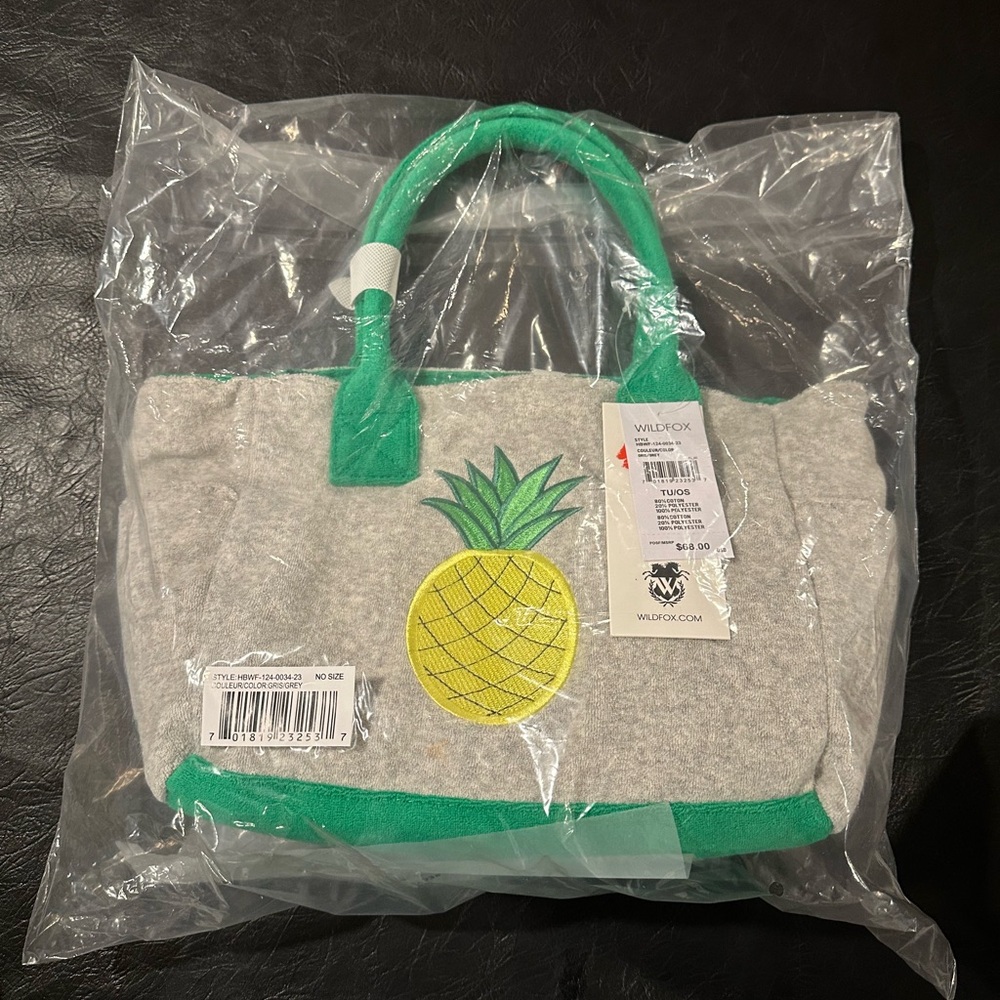 NWT wildfox pineapple terry bag